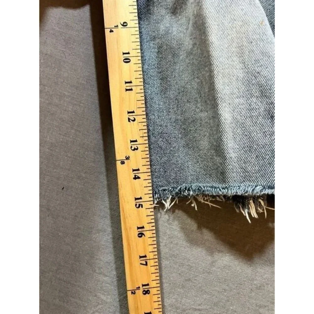 Rocawear Shorts Mens 38 Blue Denim Pocketed Belted Zip Button Cut Off‎ Men.